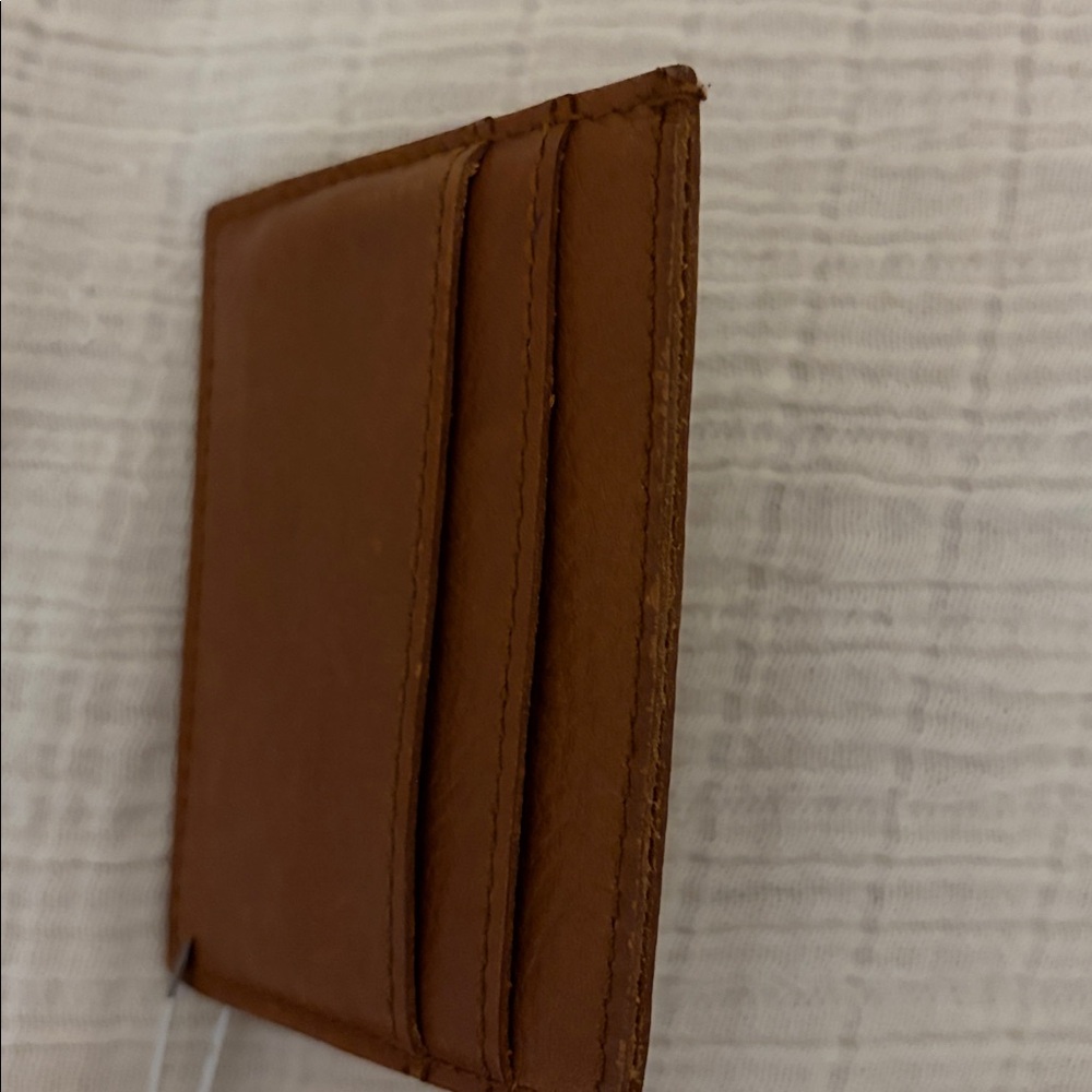 Madewell brown leather card holder